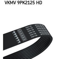Ozubený klinový remeň SKF VKMV 9PK2125 HD