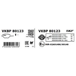 Sada brzdových platničiek kotúčovej brzdy SKF VKBP 80123 - obr. 4