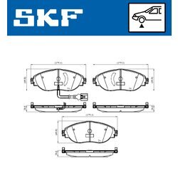 Sada brzdových platničiek kotúčovej brzdy SKF VKBP 80179 E - obr. 2