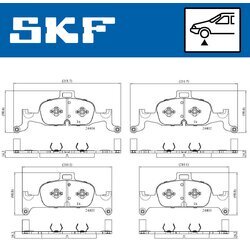 Sada brzdových platničiek kotúčovej brzdy SKF VKBP 80277