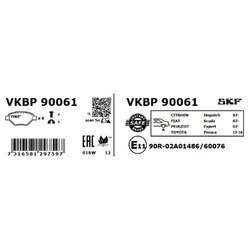 Sada brzdových platničiek kotúčovej brzdy SKF VKBP 90061 - obr. 4