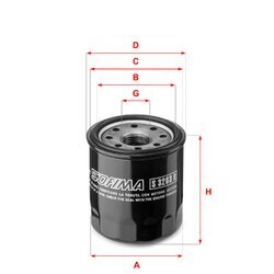Olejový filter SOFIMA S 3263 R