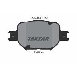 Sada brzdových platničiek kotúčovej brzdy TEXTAR 2386401