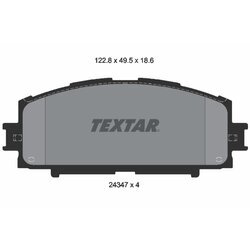 Sada brzdových platničiek kotúčovej brzdy TEXTAR 2434701