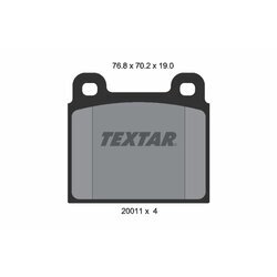 Sada brzdových platničiek kotúčovej brzdy TEXTAR 2001104