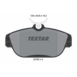 Sada brzdových platničiek kotúčovej brzdy TEXTAR 2016402