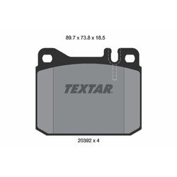 Sada brzdových platničiek kotúčovej brzdy TEXTAR 2039213