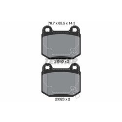 Sada brzdových platničiek kotúčovej brzdy TEXTAR 2158001