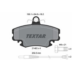 Sada brzdových platničiek kotúčovej brzdy TEXTAR 2146304