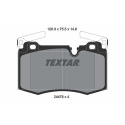 Sada brzdových platničiek kotúčovej brzdy TEXTAR 2447801