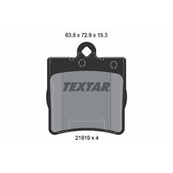 Sada brzdových platničiek kotúčovej brzdy TEXTAR 2191901