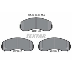 Sada brzdových platničiek kotúčovej brzdy TEXTAR 2378401