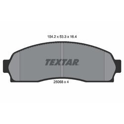 Sada brzdových platničiek kotúčovej brzdy TEXTAR 2506801
