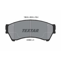 Sada brzdových platničiek kotúčovej brzdy TEXTAR 2458201