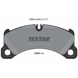 Sada brzdových platničiek kotúčovej brzdy TEXTAR 2468501