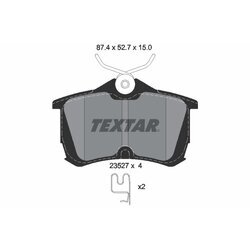 Sada brzdových platničiek kotúčovej brzdy TEXTAR 2352701
