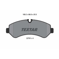 Sada brzdových platničiek kotúčovej brzdy TEXTAR 2279101