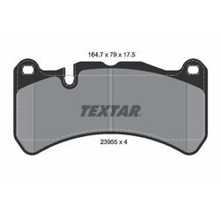 Sada brzdových platničiek kotúčovej brzdy TEXTAR 2395501