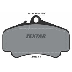 Sada brzdových platničiek kotúčovej brzdy TEXTAR 2313901