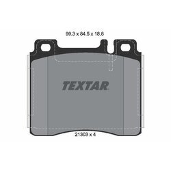 Sada brzdových platničiek kotúčovej brzdy TEXTAR 2130304