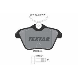 Sada brzdových platničiek kotúčovej brzdy TEXTAR 2160601