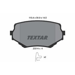 Sada brzdových platničiek kotúčovej brzdy TEXTAR 2331401