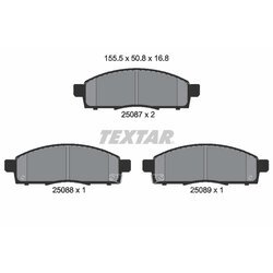 Sada brzdových platničiek kotúčovej brzdy TEXTAR 2508701