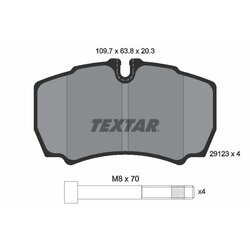 Sada brzdových platničiek kotúčovej brzdy TEXTAR 2912303 - obr. 1