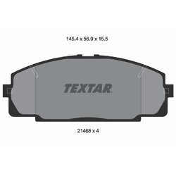 Sada brzdových platničiek kotúčovej brzdy TEXTAR 2146801
