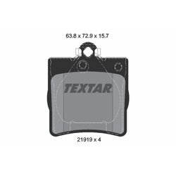 Sada brzdových platničiek kotúčovej brzdy TEXTAR 2191903