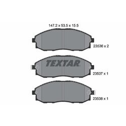 Sada brzdových platničiek kotúčovej brzdy TEXTAR 2353601