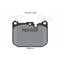 Sada brzdových platničiek kotúčovej brzdy TEXTAR 2502807