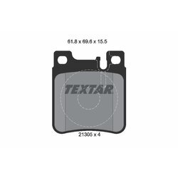 Sada brzdových platničiek kotúčovej brzdy TEXTAR 2130501