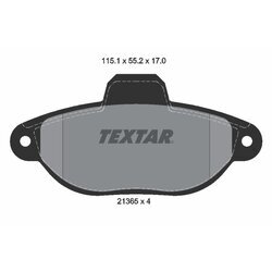 Sada brzdových platničiek kotúčovej brzdy TEXTAR 2136502