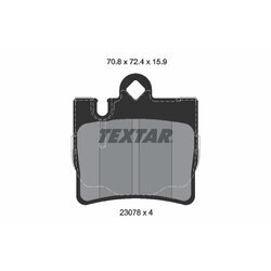 Sada brzdových platničiek kotúčovej brzdy TEXTAR 2307801