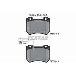 Sada brzdových platničiek kotúčovej brzdy TEXTAR 2485201