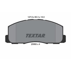 Sada brzdových platničiek kotúčovej brzdy TEXTAR 2095501