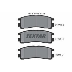 Sada brzdových platničiek kotúčovej brzdy TEXTAR 2170602