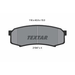 Sada brzdových platničiek kotúčovej brzdy TEXTAR 2194701