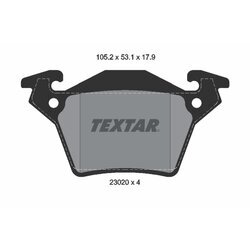 Sada brzdových platničiek kotúčovej brzdy TEXTAR 2302001