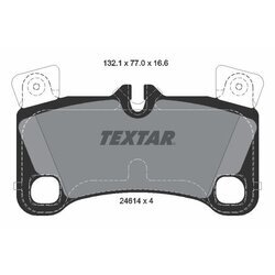 Sada brzdových platničiek kotúčovej brzdy TEXTAR 2461401