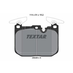 Sada brzdových platničiek kotúčovej brzdy TEXTAR 2502801
