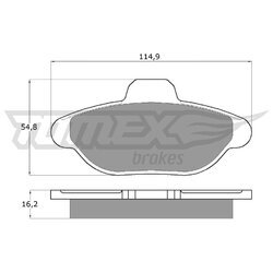 Sada brzdových platničiek kotúčovej brzdy TOMEX Brakes TX 10-33