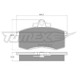 Sada brzdových platničiek kotúčovej brzdy TOMEX Brakes TX 10-36