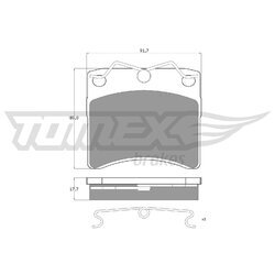 Sada brzdových platničiek kotúčovej brzdy TOMEX Brakes TX 10-64