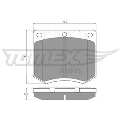 Sada brzdových platničiek kotúčovej brzdy TOMEX Brakes TX 11-99