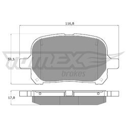 Sada brzdových platničiek kotúčovej brzdy TOMEX Brakes TX 13-73