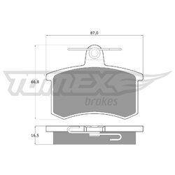 Sada brzdových platničiek kotúčovej brzdy TOMEX Brakes TX 10-62