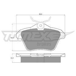 Sada brzdových platničiek kotúčovej brzdy TOMEX Brakes TX 12-68