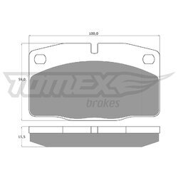 Sada brzdových platničiek kotúčovej brzdy TOMEX Brakes TX 10-13